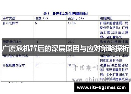 广厦危机背后的深层原因与应对策略探析